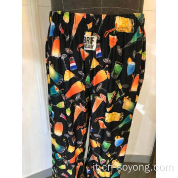 Pantaloni da notte da uomo stampati casual da uomo